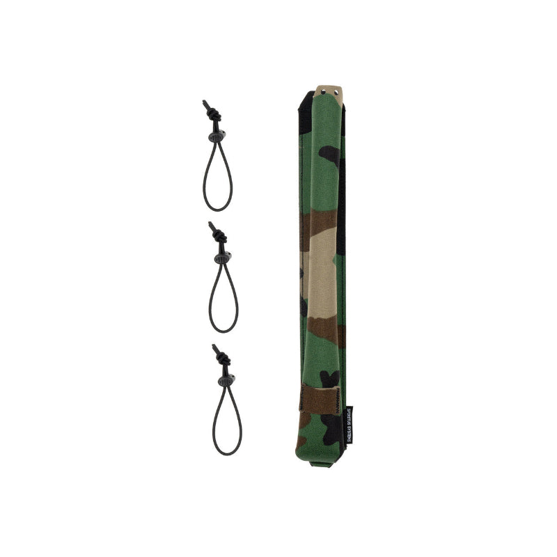 Spiritus Systems Magic Stick Pouch in Woodland camouflage designed for secure retention and rapid access to breaching tools and linear charges.
