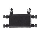 Spiritus Systems Micro Fight Chassis Mk4 in Black modular chest rig platform with soft loop Velcro interior and rear hook panel, low profile tactical placard system compatible with LV119 plate carrier and modular insert setup made in the USA