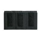Spiritus Systems TEMP Triple Elastic Mag Pouch in Black, designed to carry three 5.56 magazines or similar mission gear. Features elastic construction, loop panel for patches or Pangolin Flap, optional bungee retention kit, and MOLLE-compatible rear mounting for Spiritus chest rigs and cummerbunds.