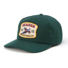 Green cap with Seager Sportsman patch on a white background