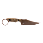 Stroup Knives HM1 fixed blade knife with OD green G10 handle and FDE Cerakote tactical blade
