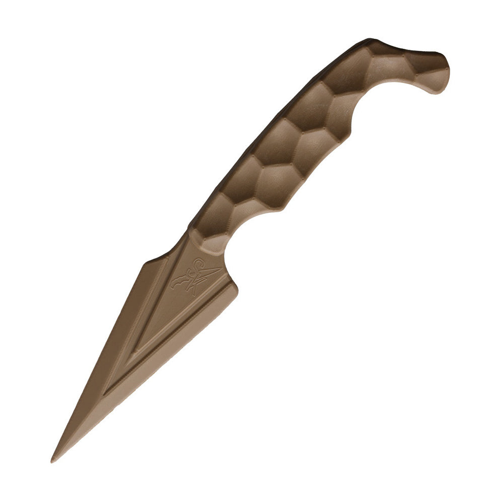 Stroup Knives Ultralite Non-Metallic Knife in Flat Dark Earth shown in a clear product shot, highlighting the one-piece Zytel construction, slim non-metallic blade profile, and lightweight design built for discreet, low-visibility everyday or defensive carry.