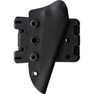 Stroup Knives Mini1 Kydex sheath with Tech Lock mounting system designed for horizontal or vertical belt carry