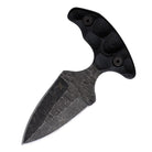 Stroup SD1 push dagger tactical knife with black G10 handle and double edged 1095 high carbon steel blade, compact fixed blade self defense knife for concealed carry EDC, close quarters protection, and tactical kit use made in the USA