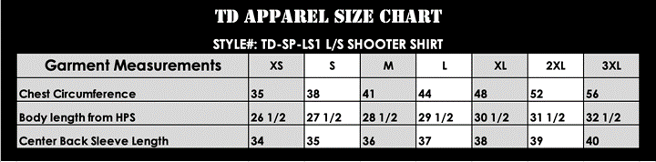 TD Long Sleeve Shooter Shirt Multicam Black Long Sleeve Shirt TD Apparel 