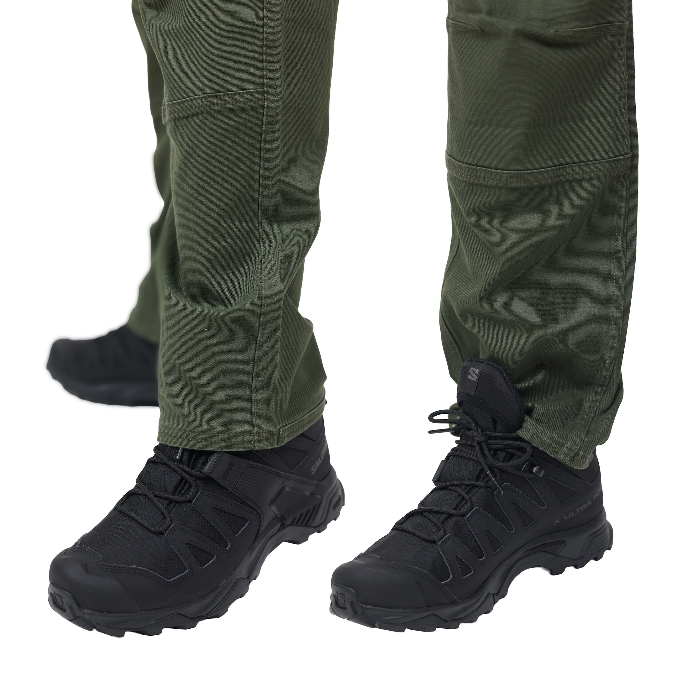 Close-up of TD Braddock Tactical Pants leg opening showing cuff fit over boots, highlighting durable canvas and clean workwear-inspired hem