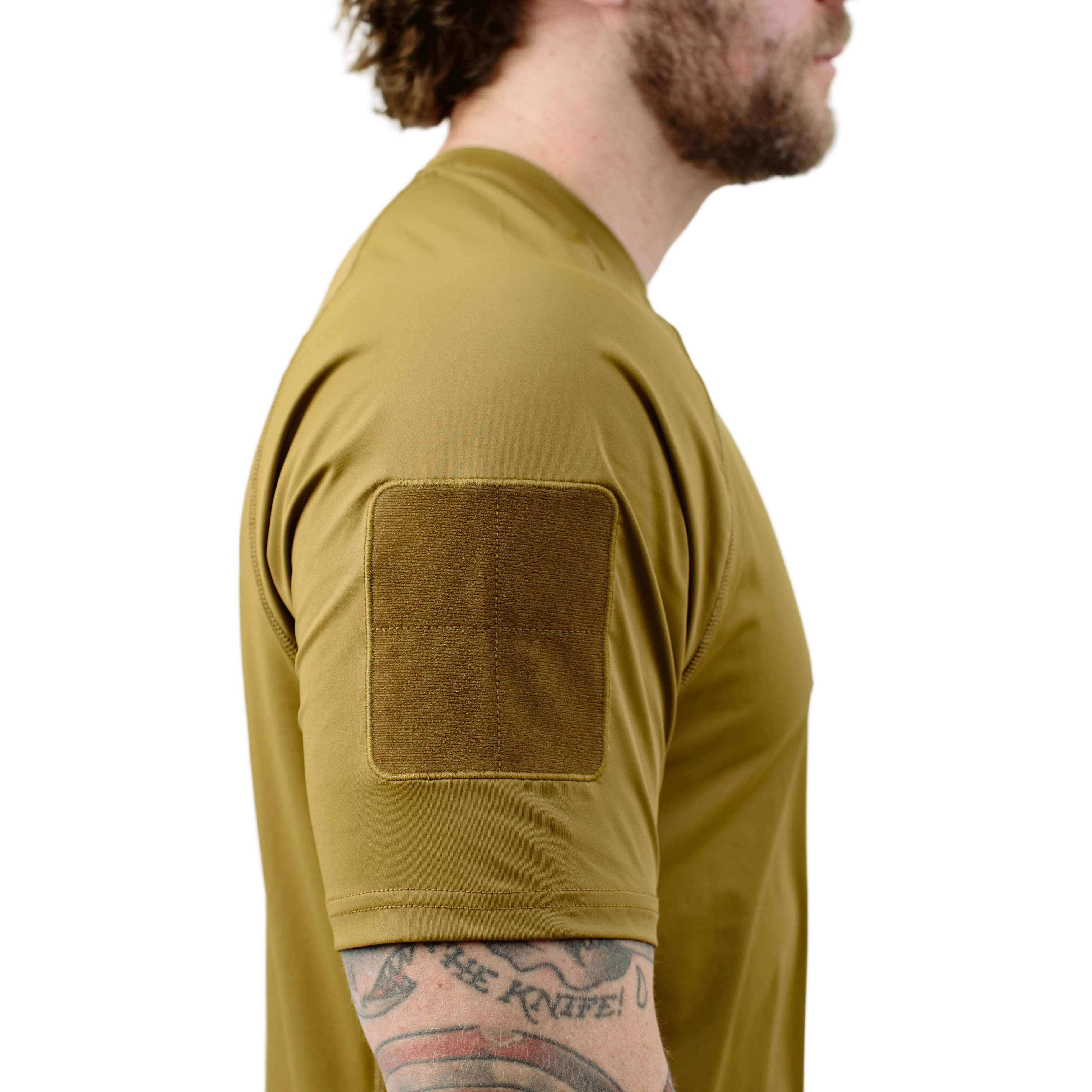 TD Short Sleeve Range Shirt Arrowwood sleeve loop patch panel for morale patches