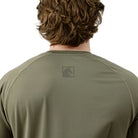TD Short Sleeve Range Shirt Ranger Green back collar seam with low visibility interior branding