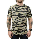 TD Short Sleeve Range Shirt in Golden Tiger camo tactical base layer built for range day, duty wear, and plate carrier compatibility