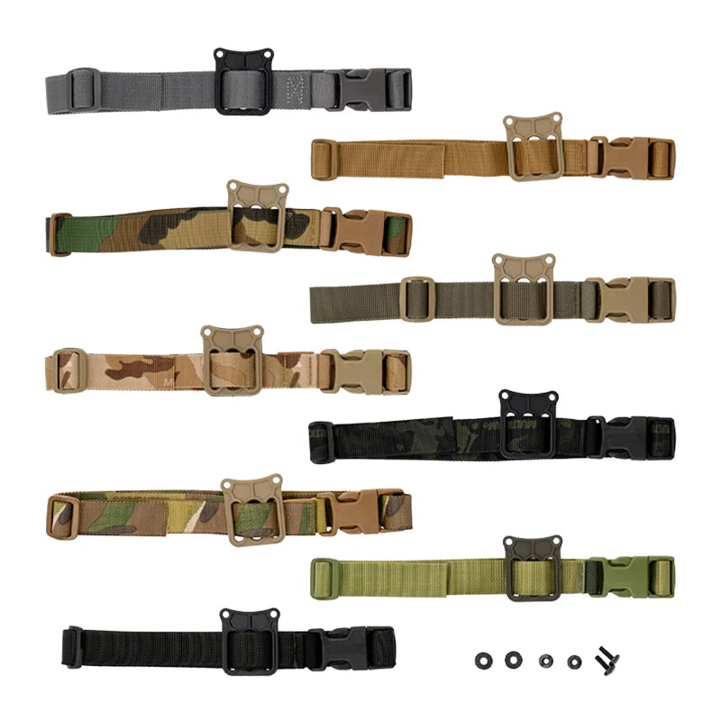 Multiple color options of the True North Concepts MHA Leg Strap Kit including MultiCam, Black, Coyote Brown, Ranger Green, and additional camouflage variants.