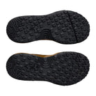 Bottom sole view of the Coyote UA Stellar Mid Tactical Boots showing the slip resistant rubber lug outsole engineered for reliable grip on tactical terrain and demanding duty environments.