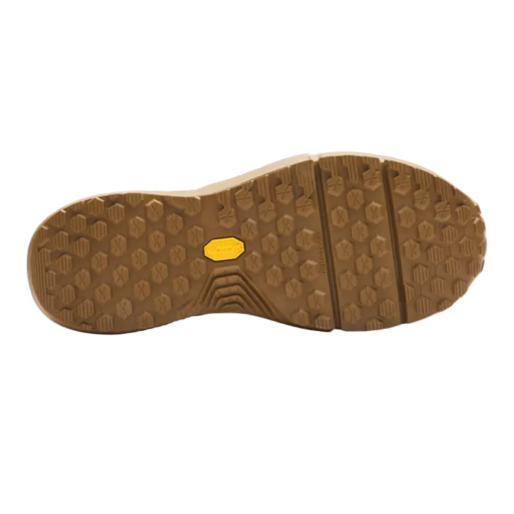 Bottom sole view of the Under Armour Valsetz Tactical Boots showing the Vibram XS Trek outsole pattern engineered for superior traction, flexibility, and slip resistant performance on wet, uneven, and tactical terrain.