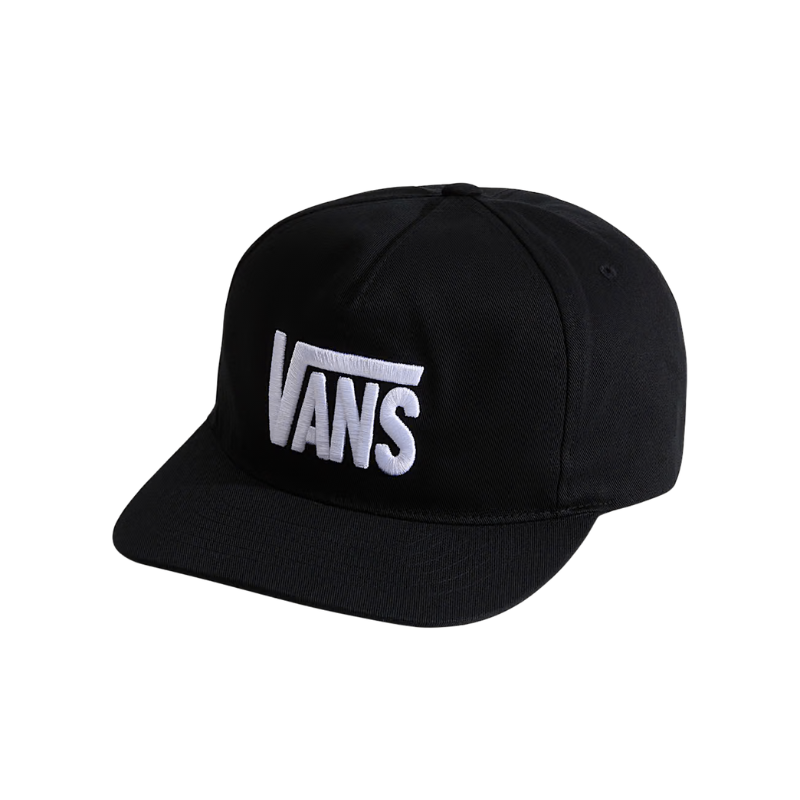 Black Vans cap on a white background