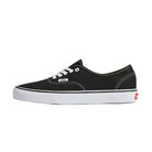 Vans Authentic Shoe in Black and White featuring the original low-top canvas design, vulcanized construction, and signature waffle outsole.