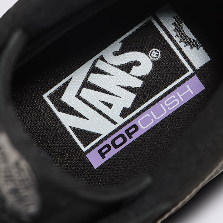 Close-up of the Vans BMX Sk8-Hi PopCush™ insole, designed for impact protection, energy return, and all-day comfort during high-movement wear