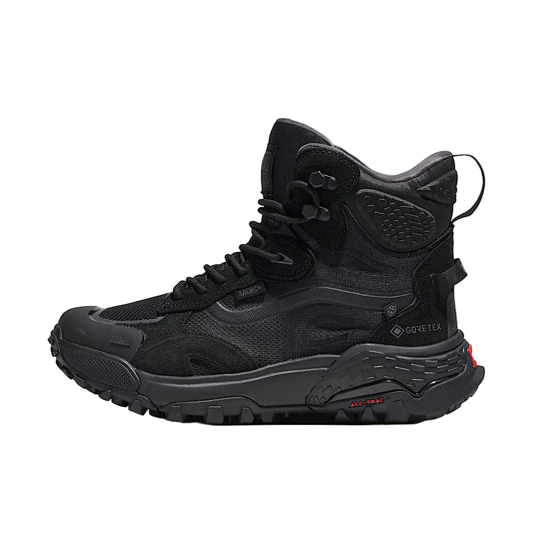 Vans MTE Crestline ADV Gore Tex black sneaker boot built for waterproof performance and durable outdoor movement