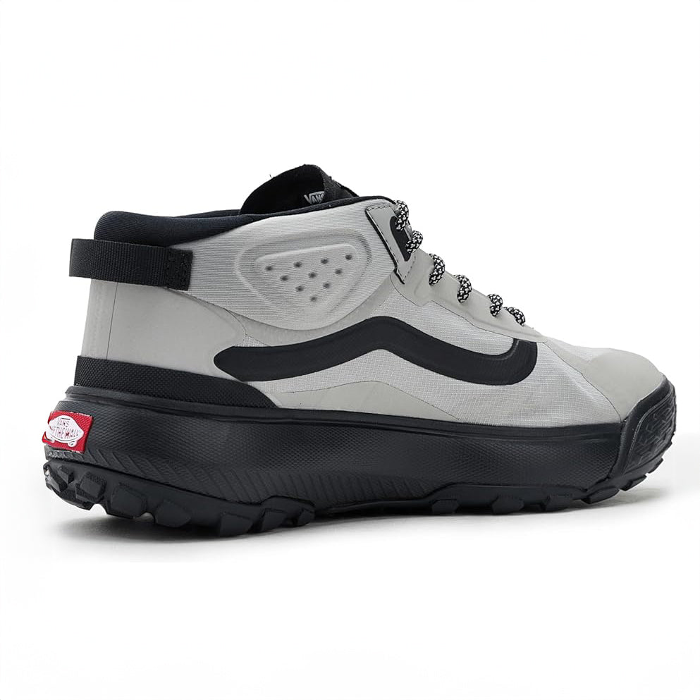 Side profile of the Vans Crosspath Mid Shoe featuring a mid-top silhouette, UltraCush comfort, and multi-surface traction for everyday wear.
