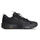 Side view of the Vans MTE Crosspath in Black on Black showcasing the lightweight trail-inspired design, reinforced upper, and all-terrain traction system.