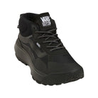 Angled view of the Vans MTE Crosspath Mid Shoe in Black highlighting the mid-height profile, breathable upper, and outdoor-ready construction.