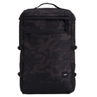 Front view of the Vans Omit Backpack highlighting the camo pattern, front zipper pockets, and rugged Cordura 28 liter construction designed for daily carry, range days, and weekend missions.