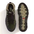 Pair of Vans Sk8-Hi GORE-TEX Insulated Shoes in Green Brown featuring waterproof performance, insulated comfort, and aggressive All-Trac traction.