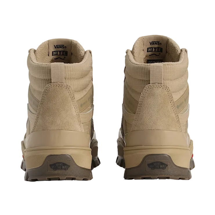 Rear view of the Vans Sk8-Hi GORE-TEX Insulated Shoe in Incense showing the supportive heel construction and insulated high-top profile.