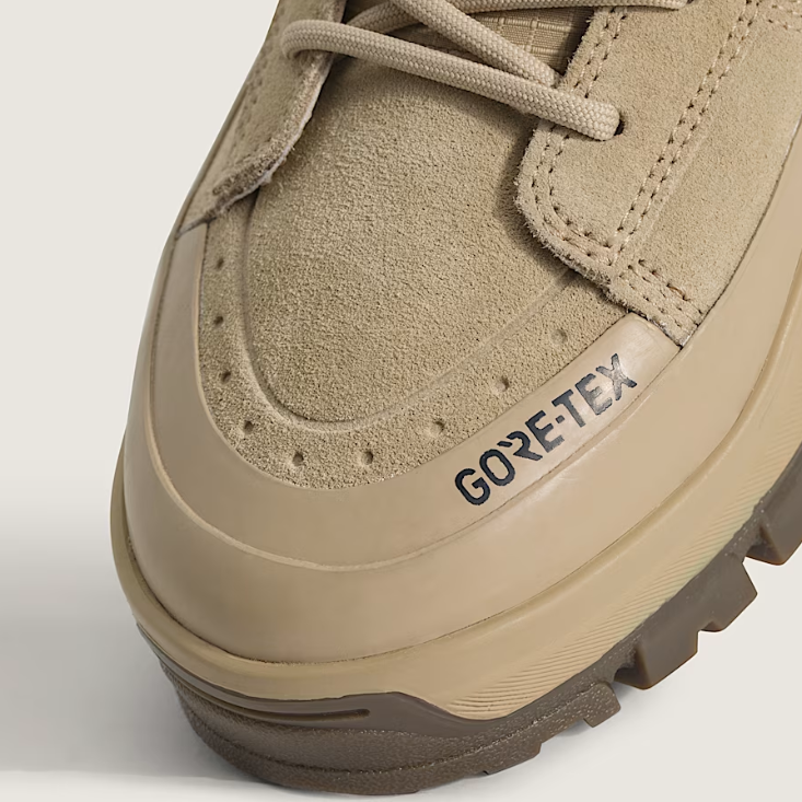 Close-up of the Vans Sk8-Hi GORE-TEX Insulated Shoe in Incense showing GORE-TEX waterproof branding and premium weather-ready construction.