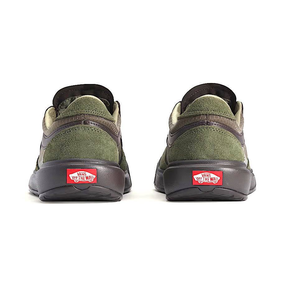 Back view of Vans UltraRange 2.0 sneakers showing heel lock design and padded collar for secure fit, all-day comfort, and off-duty performance