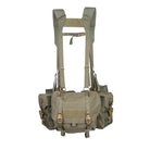 Velocity Systems Jungle Butt Pack mounted as part of a chest rig and load-bearing setup, providing accessible storage for mission-essential gear while maintaining a streamlined field loadout.