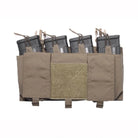 Velocity Systems Quad 5.56 SwiftClip Placard GP in Ranger Green loaded with four 5.56 magazines, front angle product view showing GP storage pouches and SwiftClip compatible modular chest rig design for tactical plate carrier setups