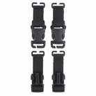 Velocity Systems SwiftClip Kit in Black featuring four 1-inch side release buckles for attaching chest rigs, med bags, and modular equipment to compatible plate carriers.
