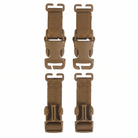 Velocity Systems SwiftClip Kit in Coyote Brown designed to provide rapid attachment and removal of chest rigs and modular load-bearing accessories.