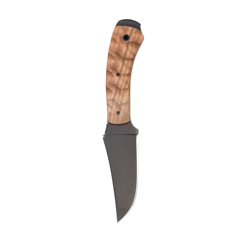 Winkler Blue Ridge Crusher with sculpted walnut handle scales and black oxide 80CrV2 blade designed for tactical field carry