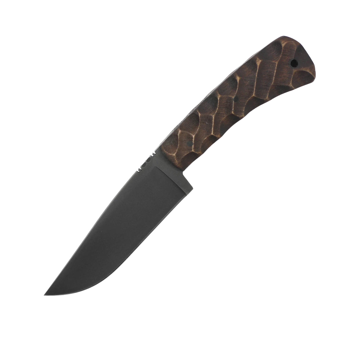 Winkler Highland Hunter maple sculpted handle version featuring ergonomic contouring and full tapered tang 80CrV2 field knife construction