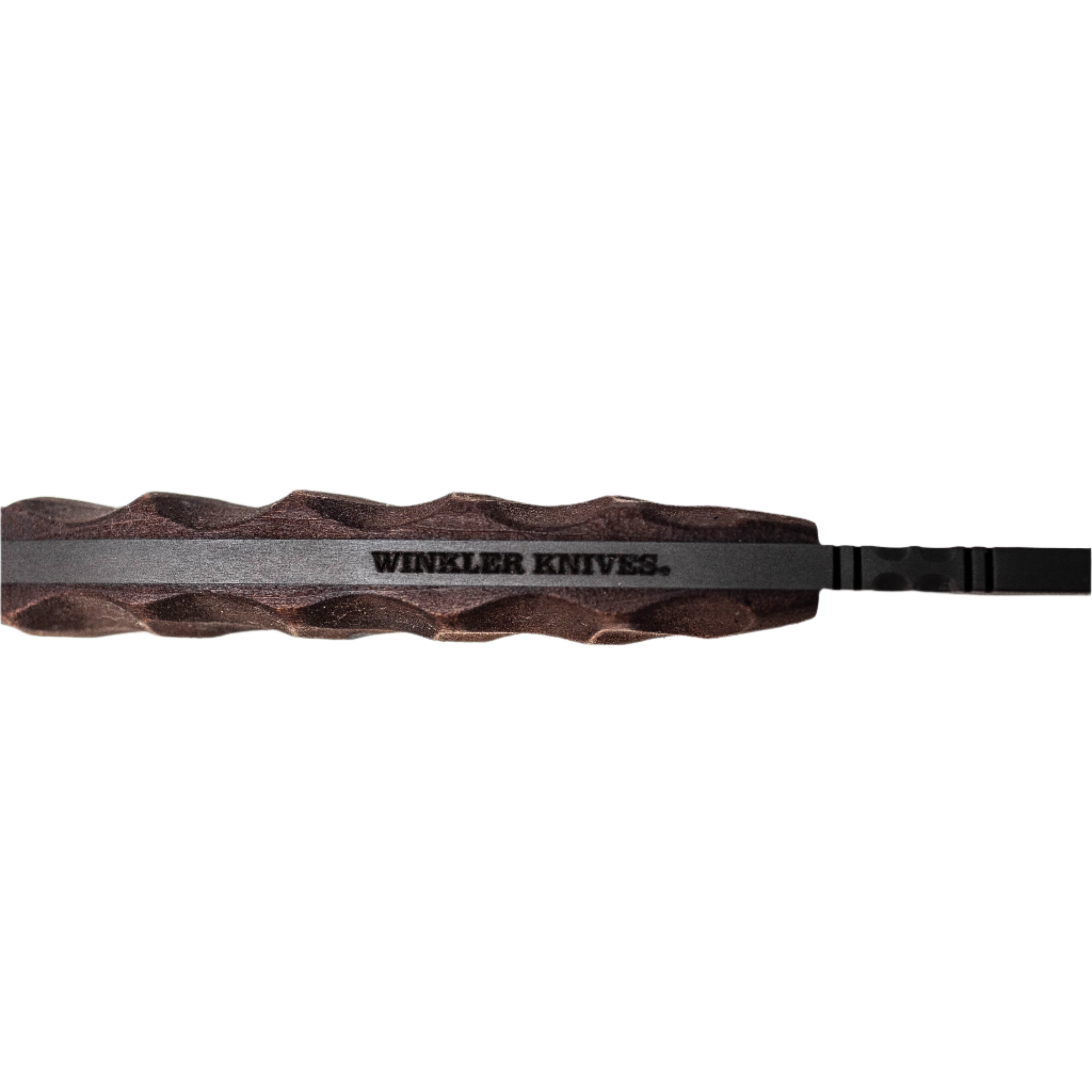 Spine profile of Winkler Huntsman maple version highlighting skeletonized full tang construction for strength and balance