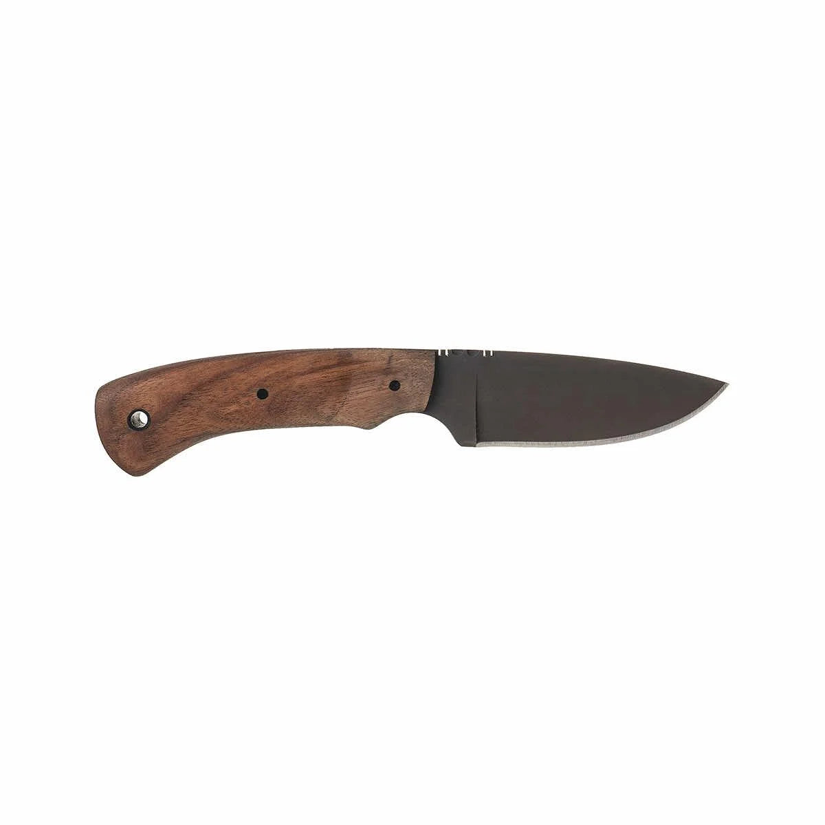 Winkler Huntsman walnut smooth handle fixed blade knife built with 80CrV2 steel for compact EDC and field performance