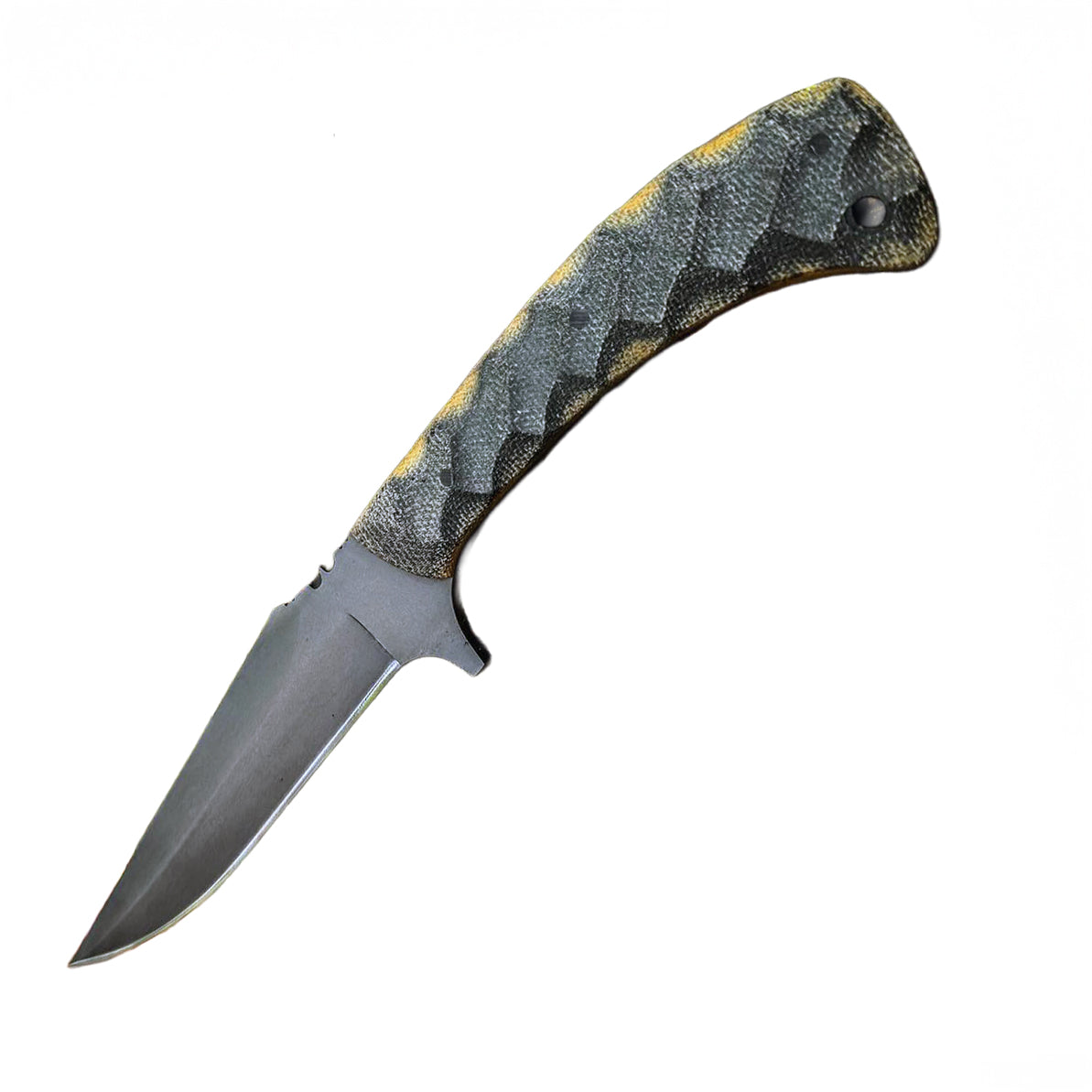 Winkler Shadow Strike tactical fixed blade with sculpted wasp laminate handle providing enhanced grip texture for professional field use