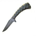 Winkler Shadow Strike tactical fixed blade with sculpted wasp laminate handle providing enhanced grip texture for professional field use