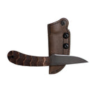 Winkler SD2 Walnut Sculpted compact drop point fixed blade with black oxide 80CrV2 steel designed for discreet tactical EDC carry