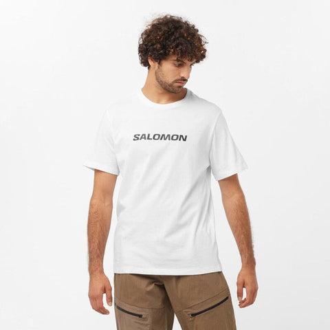 Salomon Logo Perf SS Tee White T-Shirt Salomon Medium 