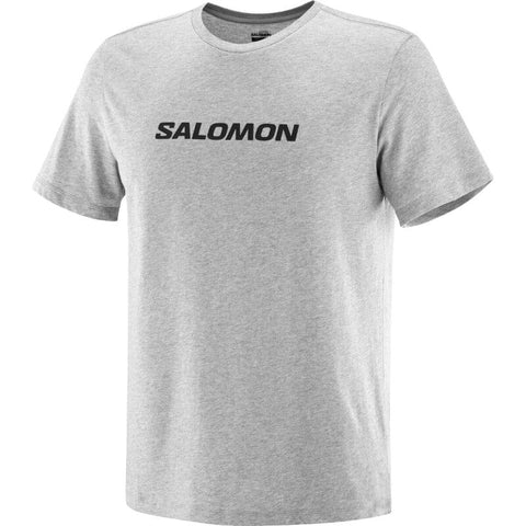 Salomon Logo Perf SS Tee Heather Grey T-Shirt Salomon Medium 