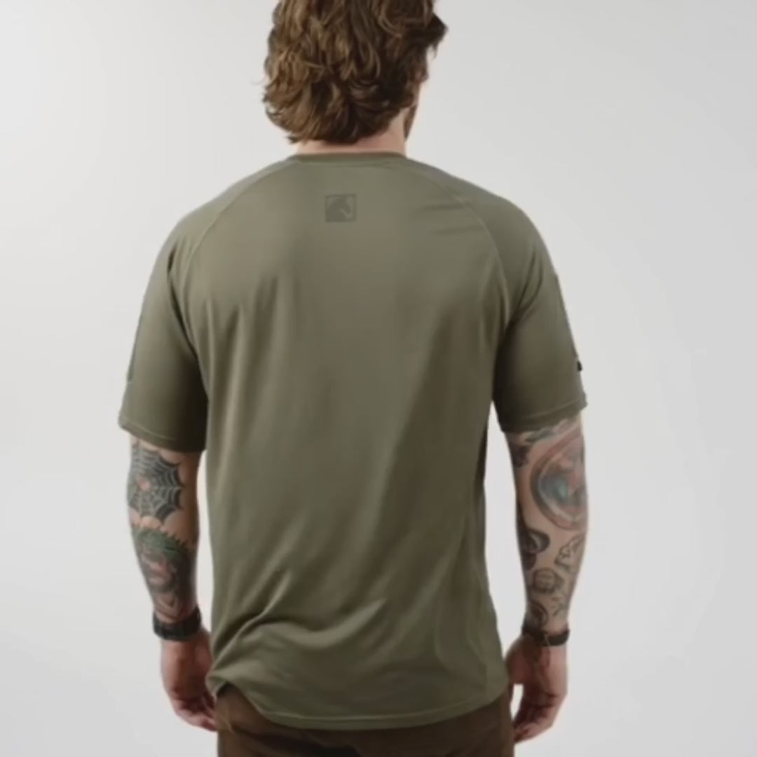 TD Apparel Lightweight Short Sleeve Range Shirt. Moisture-Wicking Hot weather tactical base layer. 