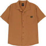 RVCA Day Shift Solid S/S Shirt Apparel RVCA Camel Large 