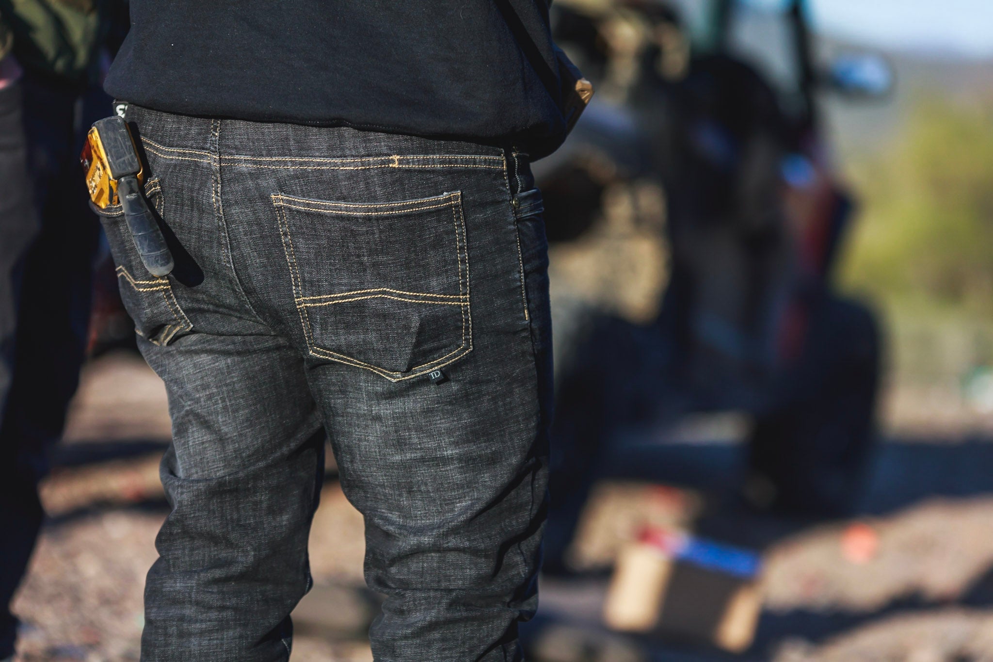 Tactical Distributors denim jeans being worn