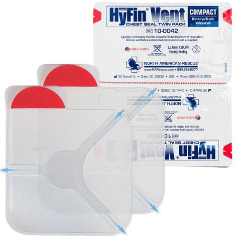 North American Rescue HYFIN VENT COMPACT CHEST SEAL TWIN PACK First Aid North American Rescue 