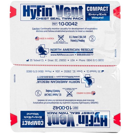 North American Rescue HYFIN VENT COMPACT CHEST SEAL TWIN PACK First Aid North American Rescue 
