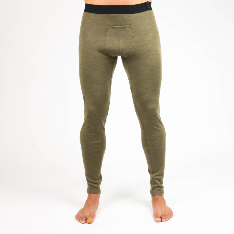 MTHD Merino Mid Weight Long Underwear Bottoms L1 Base Layer Bottom MTHD Burnt Olive Small 