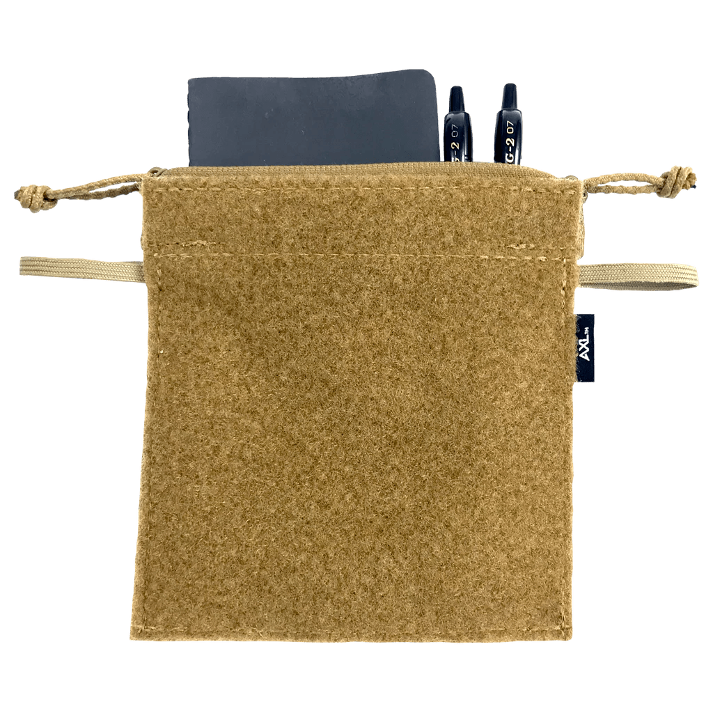 AXL Sandwich Bag low profile plate carrier admin pouch unmounted and filled with essentials showing internal storage capacity