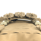 Overhead view of AXL Sandwich Bag installed in SwiftClip placard configuration on tactical plate carrier