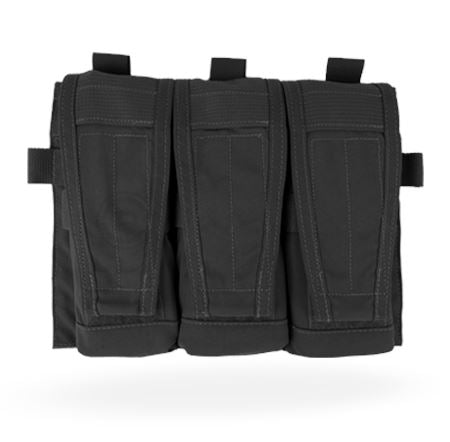 Crye Precision AVS Detachable Flap M4 in Black built for rapid reload access and modular front plate carrier configurations.